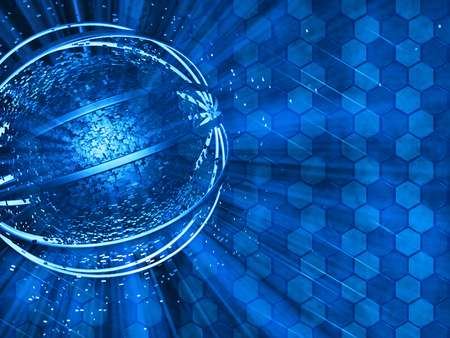 3D rendering of digital technology backgroundの写真素材