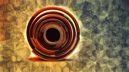 3D rendering of abstract technology conceptの写真素材