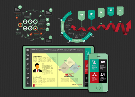 Infographic concept, vector illustration.のイラスト素材