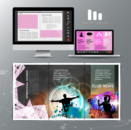 Corporate booklet or presentation templates. Easy for use in flyer, vectorのイラスト素材