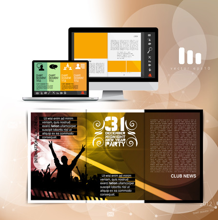 Template vector design. Ready for use for brochure, annual report or magazineのイラスト素材