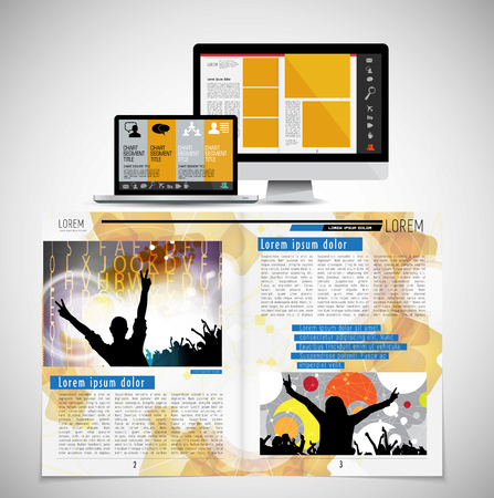 Business magazine, brochure layout easy to editableのイラスト素材