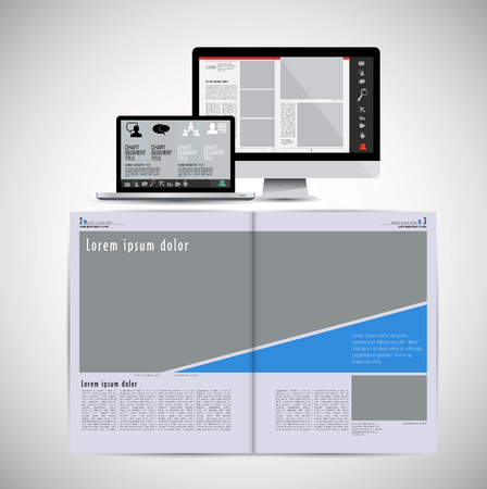 Business magazine, brochure layout easy to editableのイラスト素材