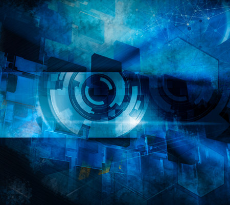 3D rendering of digital technology backgroundの写真素材