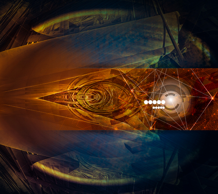 3D rendering of digital technology backgroundの写真素材