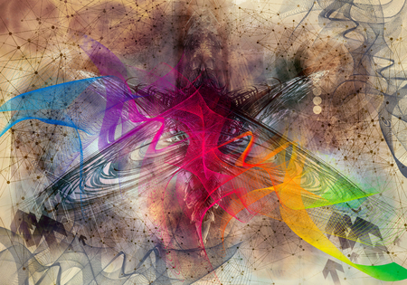 3D rendering of digital technology backgroundの写真素材