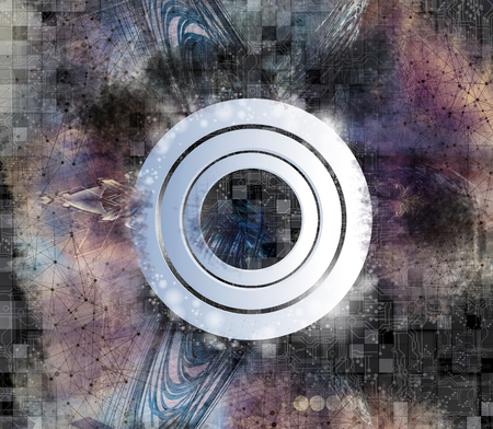3D rendering of digital technology backgroundの写真素材