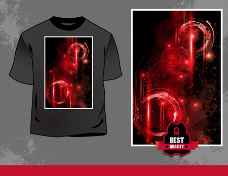 T-shirt template vector illustration.のイラスト素材