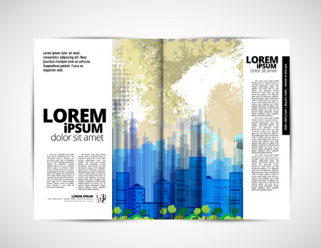 Template vector design. Ready for use for brochure, annual report or magazineのイラスト素材