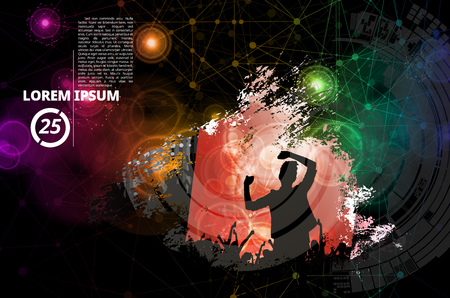 Big music event. Background ready for poster or bannerのイラスト素材
