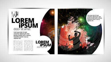 Printing magazine, brochure layout easy to editableのイラスト素材