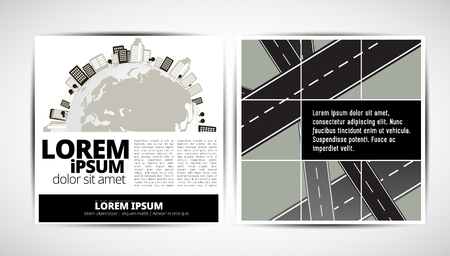 Corporate booklet or presentation templates. Easy for use in flyer, vector illustrationのイラスト素材