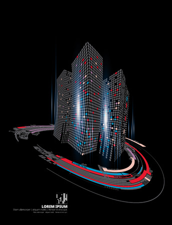 Creatice city vector backgroundのイラスト素材