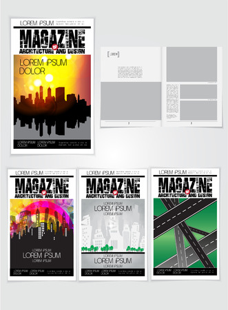 Printing magazine, brochure layout easy to editableのイラスト素材