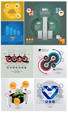 Business infographic elements data visualization vector designのイラスト素材