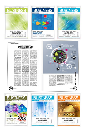 Template vector design. Ready for use for brochure, annual report or magazineのイラスト素材