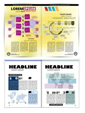 Graphics brochures design templates, vector illustration.のイラスト素材