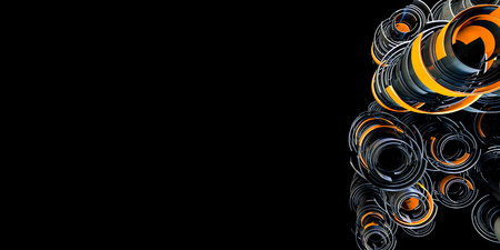 3D rendering of abstract connection structure