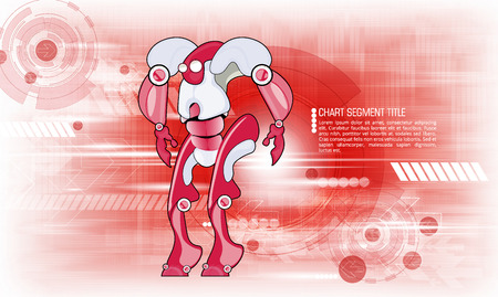 Robot, vector illustrationのイラスト素材