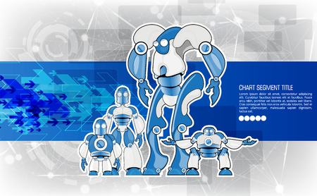 Robot, vector illustrationのイラスト素材