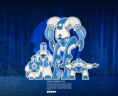 Robot, vector illustrationのイラスト素材