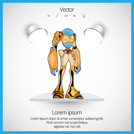 Robot, vector illustrationのイラスト素材