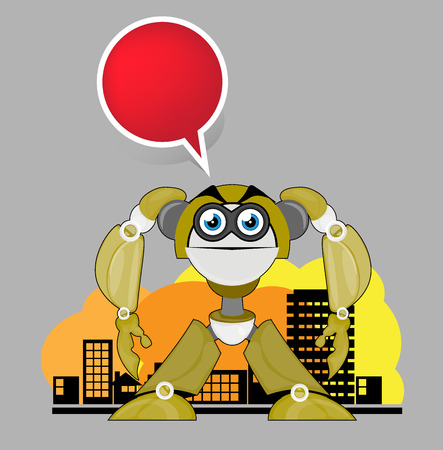 Robot, vector illustrationのイラスト素材