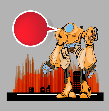 Robot, vector illustrationのイラスト素材