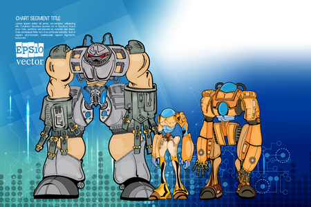 Robot, vector illustrationのイラスト素材