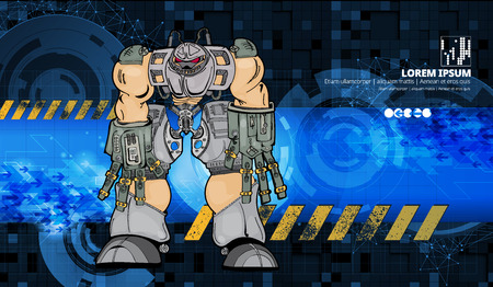 Robot, vector illustrationのイラスト素材