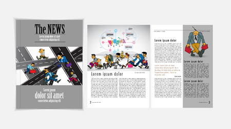 Corporate booklet or presentation templates. Easy for use in flyer, vectorのイラスト素材