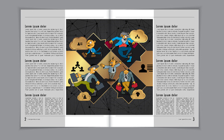 Template vector design. Ready for use for brochure, annual report or magazineのイラスト素材