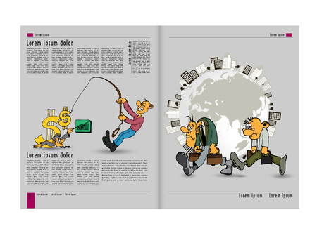Template vector design. Ready for use for brochure, annual report or magazineのイラスト素材