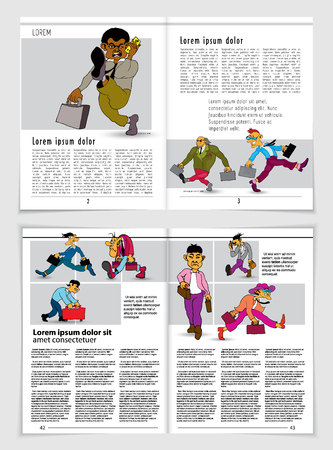 Template vector design. Ready for use for brochure, annual report or magazineのイラスト素材