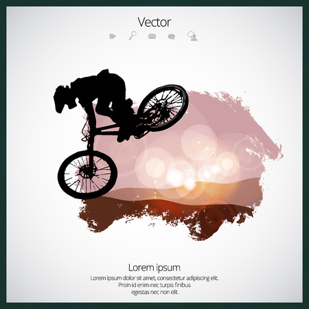 Sport illustration of bmx riderのイラスト素材