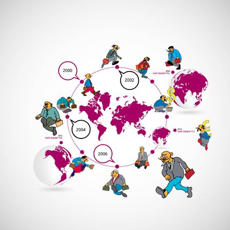Business infographic layout. Design colorful presentation templatesのイラスト素材