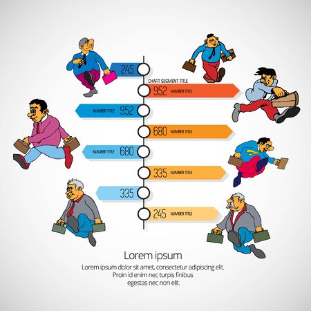 Business infographic layout. Design colorful presentation templatesのイラスト素材