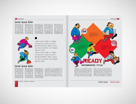 Printing magazine, brochure layout easy to editableのイラスト素材