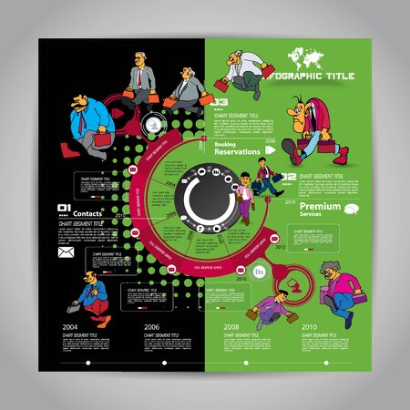 Business infographic layout. Design colorful presentation templatesのイラスト素材