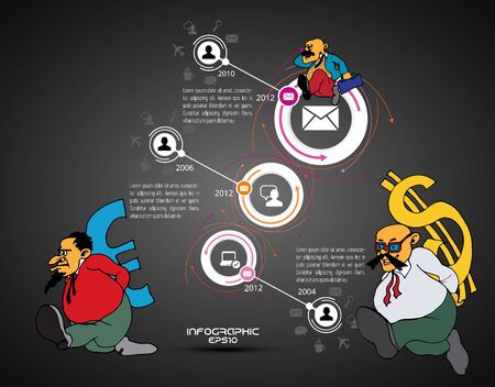 Business infographic layout. Design colorful presentation templates.のイラスト素材