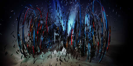3D rendering of abstract connection structure