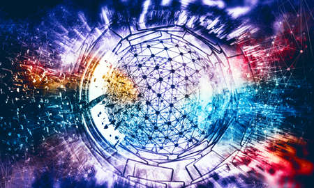 3D rendering of abstract technology concept background ready for presentation