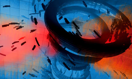 3D rendering of futuristic background
