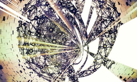 3D rendering of abstract digital technology background