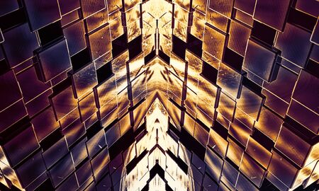 3D rendering of abstract digital technology backgroundの写真素材