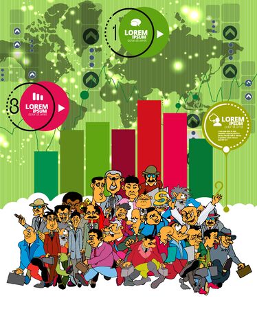 Business infographic layout. Design colorful presentation templatesのイラスト素材