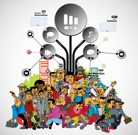 Business infographic layout. Design colorful presentation templatesのイラスト素材