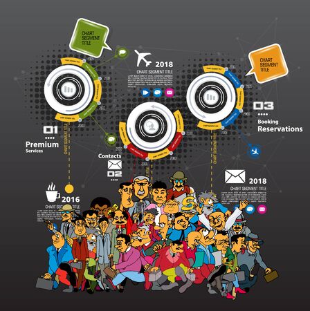 Business infographic layout. Design colorful presentation templatesのイラスト素材