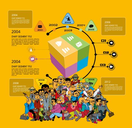 Business infographic layout. Design colorful presentation templatesのイラスト素材