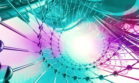 3D rendering of abstract technology concept backgroundの写真素材